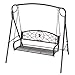 Produktbild Outsunny Gartenschaukel für 2 Personen, Hollywoodschaukel, Schaukelbank, Metall, Bronze, 167 x 123 x 175 cm