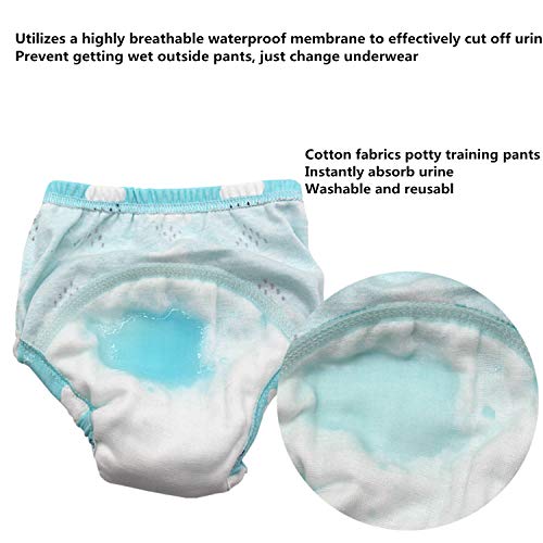 Image of 4 Pack Baby Toddler Potty Training Pants Layered Cotton Training Underwear for Toddlers Girls Boys (4T, E)