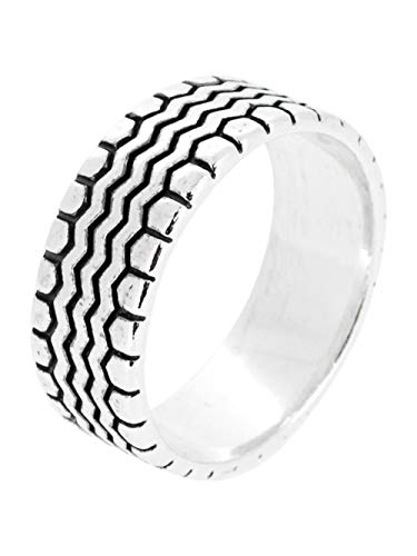 Bague en argent sterling 925 massif 9 mm, anneau large homme femme