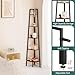 Yoobure Corner Shelf, 5-Tier Corner Bookshelf with Metal Frame & Wood Ladder Shelves - Display Shelf & Tall Bookcase, Plant Stand for Home Decor - Bedroom, Living Room, Office
