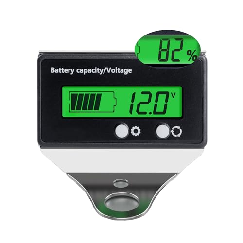 Image of Battery Monitor with Bracket DC 12V 24V 36V 48V 60V 72V 84V Car Motorcycle Golf Cart Battery Voltage Meter Digital Capacity Indicator Gauge Voltmeter Testers for Acid & Lithium ion Ba-ttery