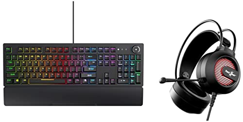 Image of Redgear Shadow Blade Mechanical Keyboard with Drive Customization, Spectrum LED Lights, Media Contro