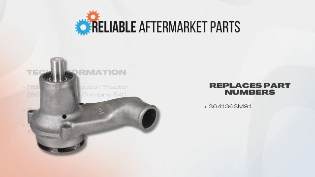 Water Pump For Massey Ferguson 298 285 320 540 Tractor – Perkins Engine – With Gaskets