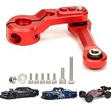 Aluminum 25T Servo Horn & Steering Linkages Tie Rod for Arrma 1/7 Infraction Felony Limitless 1/8 KRATON Notorious Outcast Talion and EXB Cars Upgrades Part,Replace #AR340061 AR330230(Red)