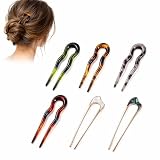 6 Pièces Piques à Cheveux en U, Set de 6 Épingles à Cheveux Françaises Bekecidi Femme, Pin...