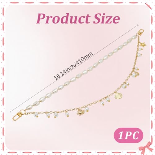 Extensor de cadena para bolso con conchas marinas y perlas SUNNYCLUE 3