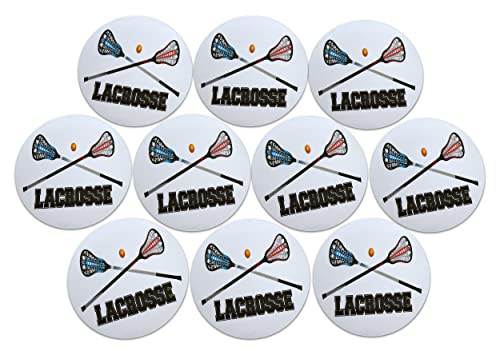 Imanes decorativos círculo lacrosse 10 uds negro blanco rojo azul miniatura 4