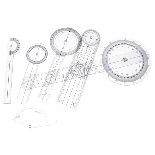Toddmomy 6PCS Medical Goniometer Bone Rulers Finger Measuring Tools with Angle Protractor Ruler for Precise Medical Joint Assessment Portable