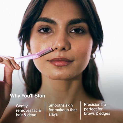 Image of Namyaa Women's Reusable Facial Razors - Pack of 3 | Quick & Pain-Free Hair Removal Tool | Ideal for Eyebrows, Upper Lip & Chin | Works on All Skin Types