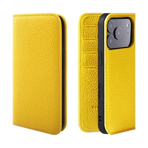 HANATORA for iPhone 17Pro �P�[�X �蒠�^ �{�v �X�}�z�P�[�X �X�}�z �X�^���h �R�[�h�z���_�[ �t�� �V�������N�J�[�t���U�[ �}�O�l�b�g�Ȃ� �C�G���[ PH-17Pro-Yellow �M�t�g �a���� ���� �j�� �ޏ� ���ꂳ�� ��
