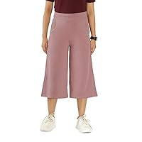 BlissClub Women AM PM Cotton Culottes | Wide Waistband | High Rise | Drawstring | 2 Pockets