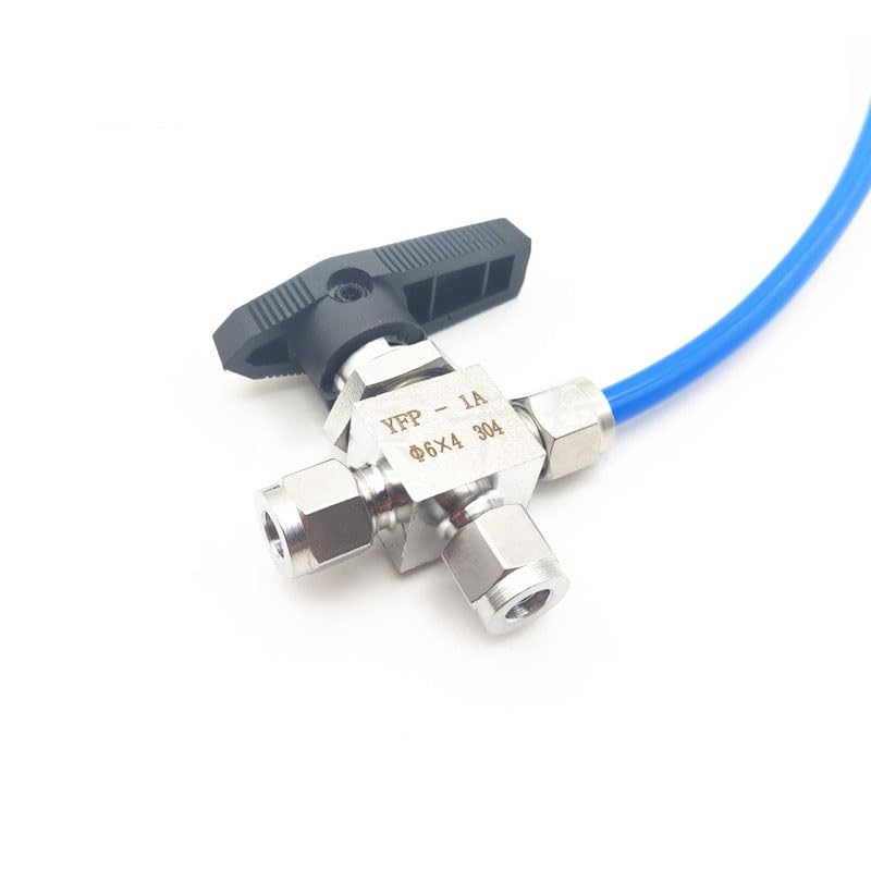 Válvula de Bola de 3 vías con Rosca rápida de Acero Inoxidable 304, 1 Unidad, Tubo de 16 x 12, válvula de Tres vías conmutada Tipo L.