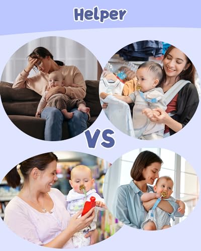 Image of babygoal Baby Pacifier Clips 8 Pack, Pacifier Holder Clips for Boys and Girls Fits Most Pacifier and Binkies-Neutral Color