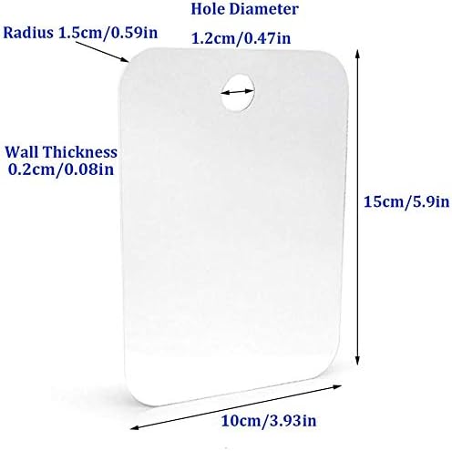 Miniatura 2 de XoYo Espejo de ducha sin niebla (5.9 x 3.94 pulgadas), incluye 1 ganchos adhesivos, antivaho sin marco para colgar en la pared, accesorio de baño de