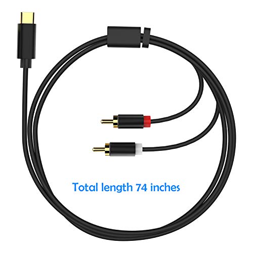 Usb C To Rca Audio Cable, Huirid Usb-C To 2 Rca Type C To Rca Male To Male Y Splitter Cord With Dac Chip Compatible With Pad Pro 2018,Google Pixel 3/2/2Xl Macbook Moto Z,Google Pixel 3/2/Xl (6Ft) #TOP6