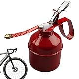Hand Pump Oiler Can - Metal Automotive Oil Spray Bottle With Flexible Hose Spout, Engine Oil Dispenser For Motorcycles Cars Trucks | Home Garage Lubrication Can For Easy Precise Oils Application