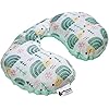 Medi Partners NACKENKISSEN Kinder Nacken Nackenstütze 100% Baumwolle/Minky Baby Nackenhörnchen für auto Kinderwagen autofahrt reisen Schlaf Hals kissen Schlummerrolle (minze Igel mit minzer Minky)