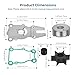 JAVIK Water Pump Impeller Repair Kit for Yamaha Outboard 40HP 50HP 60HP 1997-Up 40/50/60/C40/P40/C50/F50/P50/F60 O.E.M# 63D-W0078-01-00 63D-W0078-00-00 63D-W0078-03-00