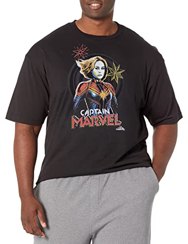 Marvel Drawing T-Shirt Homme en coton à col rond coupe droite