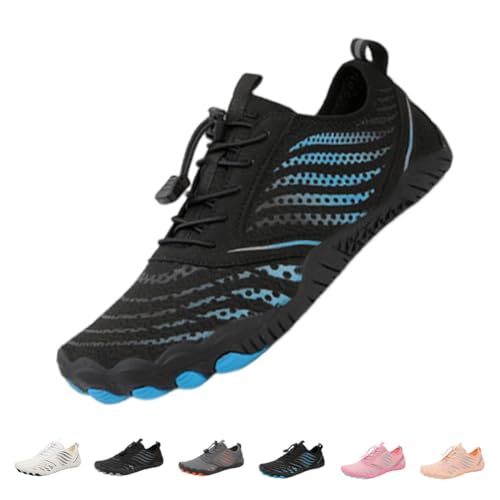 Hike Barefoot Shoes Women Men, New Healthy & Non-Slip Barefoot Shoes Unisex, Grounding Shoes for Sports(Dark Blue,5.5men/7.5women)