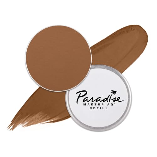 Mehron Makeup Paradise AQ - LIGHT BROWN, Water-Activated Face &amp; Body Paint