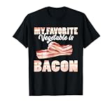 Funny My Favorite Vegetable Is Bacon BBQ Lover Anti Vegan T-Shirt