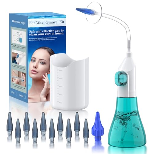 Image of HANNEA Ear Cleaning Spray Kit, Ear Wax Removal Tool with Water Bottle, Safe & Gentle Ear Irrigation Cleaner Tool for Adults & Kids, Reusable Ear Care Cleaning Set with Nozzle & Cup