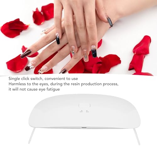 Lâmpada de Cura de Resina UV Portátil, Mini Resina UV de Plástico, Cura por Luz, Configuração de 2 T