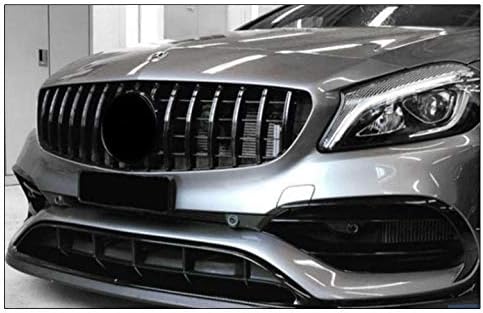 GT-R Style Front Upper Hood Grille Gloss Black Compatible with 2013-2016 CLA W117