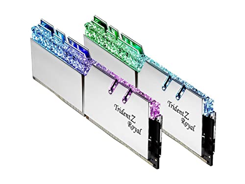 Image of G.SKILL Trident Z Royal Series DDR4 RAM (XMP) 32GB (2x16GB) 4000MT /s CL18-22-22-42 1.40V Desktop Computer Memory U-DIMM - Silver (F4-4000C18D-32GTRS)