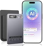 AI Voice Recorder, Note Voice Recorder - Transcribe & Summarize, Magnetic Clip, 64GB Audio Note Recorder, 152 Languages, AI Noise Cancellation, App Control, for Lectures, Meetings, Calls, Gray