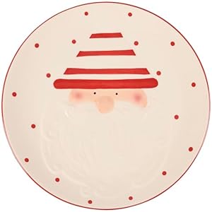 Primitives by Kathy Nordic Santa Dessert Plate Primitives by Kathy Nordic Santa Dessert Plate