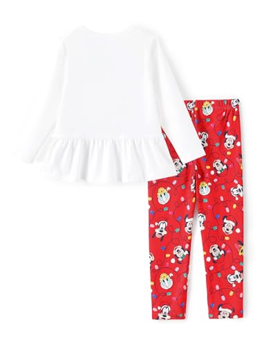 Image of Disney Minnie Mouse Frozen Princess Marvel Toddler Girls Clothes Long Sleeve Sweatshirt + Leggings 2pcs Outfits Set 2-6Y