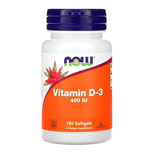 NOW Foods Vitamina D-3 400 IU 180 Cáps Softgels Importado