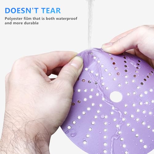 AOZHONG 6 in - 50 Pcs Ceramic Multi-Hole Sanding Disc, Assorted Grits 80,120,180,220,320,400 Hook and Loop Sanding Disc, Premium Option for Metal Wood, Stock Removal, Fine Finishing