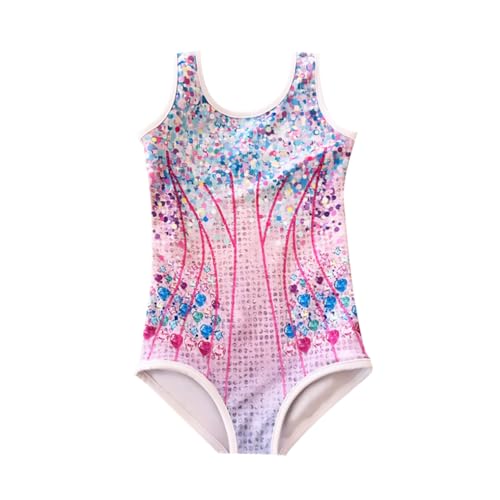 uivic Concert Outfit for Little Girls Fans Sparkles Bodysuit Leotard Touring Musical Party Singer Costume (Multicolor, 7Years-8Years)