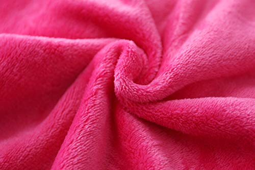 Image of Girls Soft Fleece Robes Plush Hooded Bathrobes Sleepwear for Kids 2-16 Years