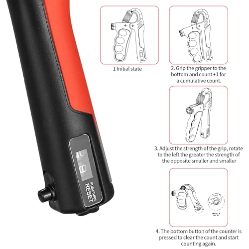 Grip Strengthener,5-100 Kg Adjustable Hand Gripper Strengthener, Forearm Strengthener Workout Kit, Finger Strengthener for Finger Forearm Exerciser Hand Grippers Training - Image 4