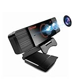 Karinear Webcam con Micrófono, Cámara Web de Full HD 2K 1440P, USB 2.0 Plug y Play, Webcam para PC, Portátil, Escritorio, para Conferencias, Videollamadas