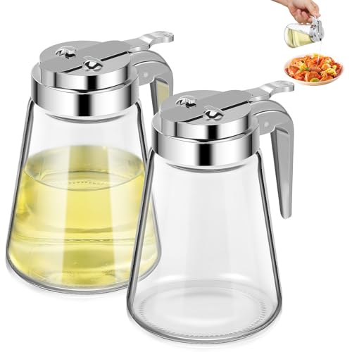 Pot pour sirop et condiments en verre pour brunch et table chic