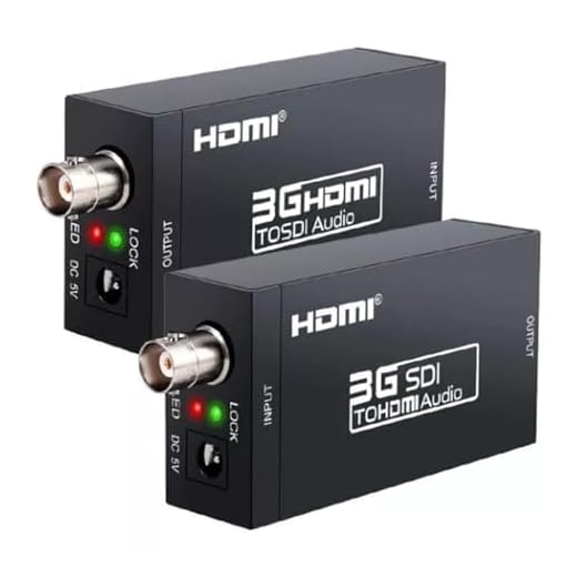 Kit Conversores 1x Hdmi Para Sdi E 1x Sdi Para Hdmi HDTV