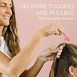 THE PONY PICK Hair Elastic Rubber Bands Cutter Tool – Easy To Use, Pain Free, No Hair Damage – Ponytail Cutter Tool for Kids & Toddlers (3 Packs of Pony Pick & 50 Clear Hair Elastics) - Image 5