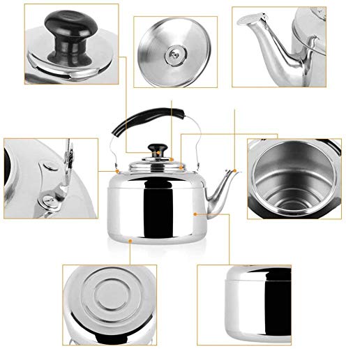 Bouilloire à sifflet en acier inoxydable 5L pour induction et gaz durable - 7