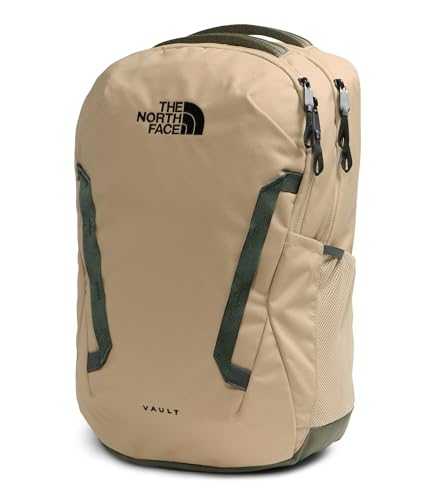 Image of The North Face Vault Everyday Laptop Backpack - Commuter Travel Bag, Water-Repellent Finish, Spacious Compartment, Khaki Stone /New Taupe Green /Bottle Green, One Size