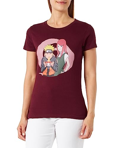 Naruto shippuden Wonashits006 Camiseta, Granate, S para Mujer
