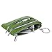 Women's Genuine Leather Coin Purse Mini Pouch Change Wallet with Keychain,green