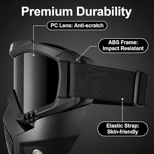 Image of Paintball Mask Anti Fog,Tactical Full Face Mask Ski Mask Goggles Detachable Adjustable,Motorcycle Riding Face Protection