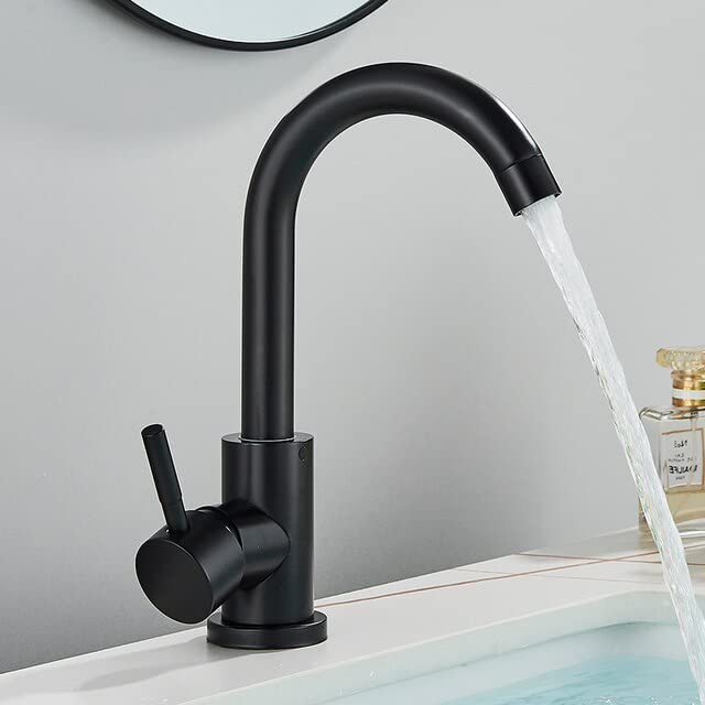 Bassin robinet mitigeur en acier inoxydable pour lavabo de salle de bains familiale
