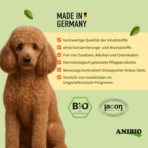 Anibio Barf Öl 500ml – All-in-One Öl-Complex 5 mit Kräutern für Hunde | Kaltgepresste Ölmischung mit Omega 3, 6 & 9 | barfen | Barföl | Made in Germany