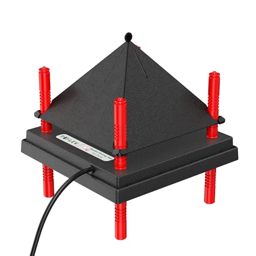 Tiflev Chick Brooder Heating Plate with Anti Stand Cone, Adjustable Height Brooder Heater for Chicks, Downward Heat Distribution for Outdoor Barns & Coops (10" x 10" Black)